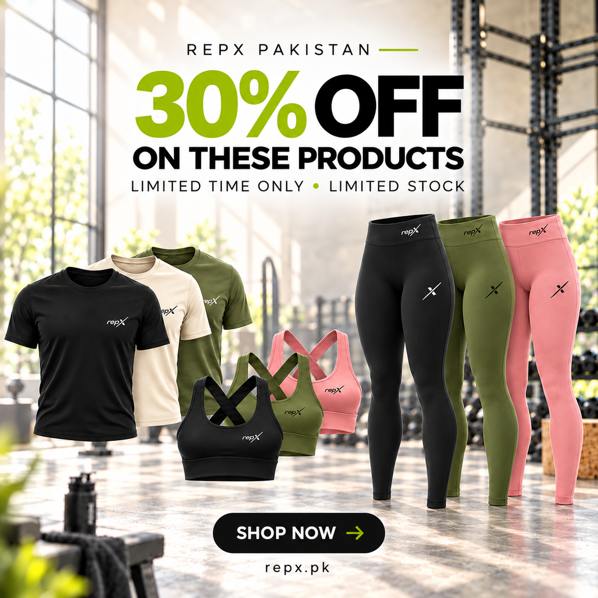 Men and women gymwear by repX Pakistan