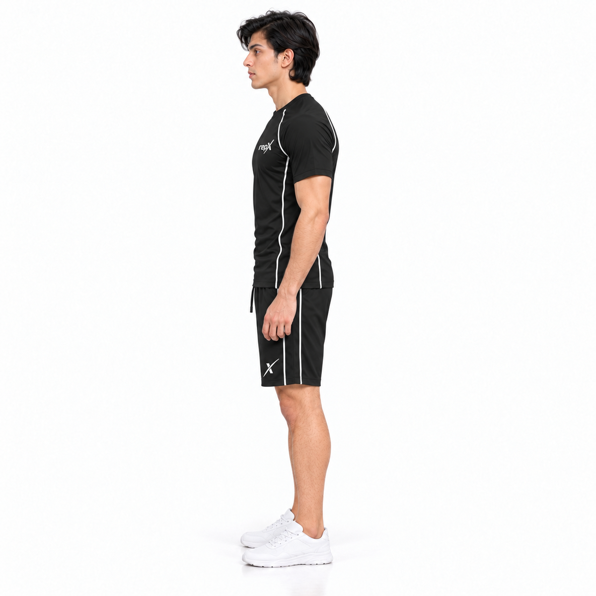 Repx Casual Performance Tee & Shorts Set - Black