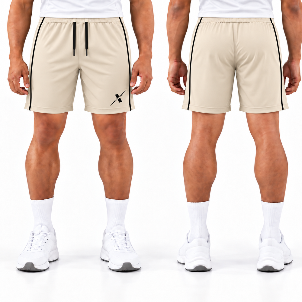 repX Beige Casual Performance Shorts