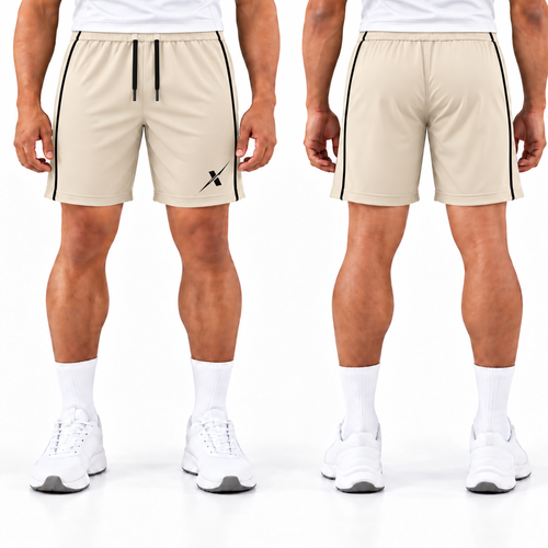 repX Beige Casual Performance Shorts