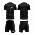 RepX Black Football Kit | Premium Team Football Jersey & Shorts