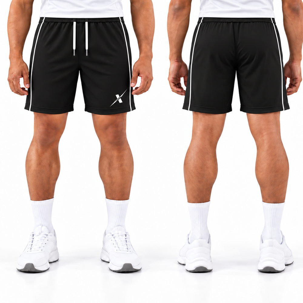 repX Black Casual Performance Shorts