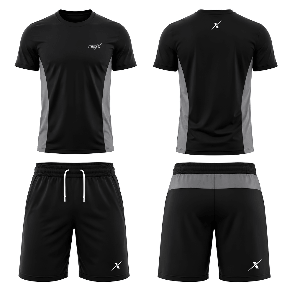 repX Black Elite Panel Tee and Shorts Set, image 2 of 2