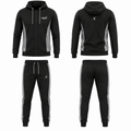repX Black Premium Panelled Dry-Fit Tracksuit Set