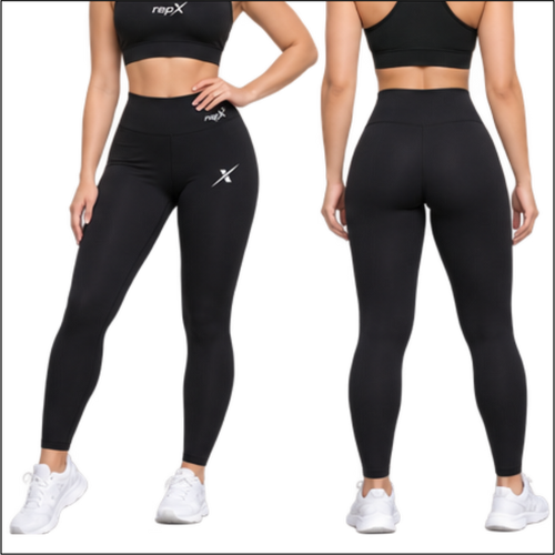 Premium Dry-Fit Gymwear Leggings Performance Training Tights - Black