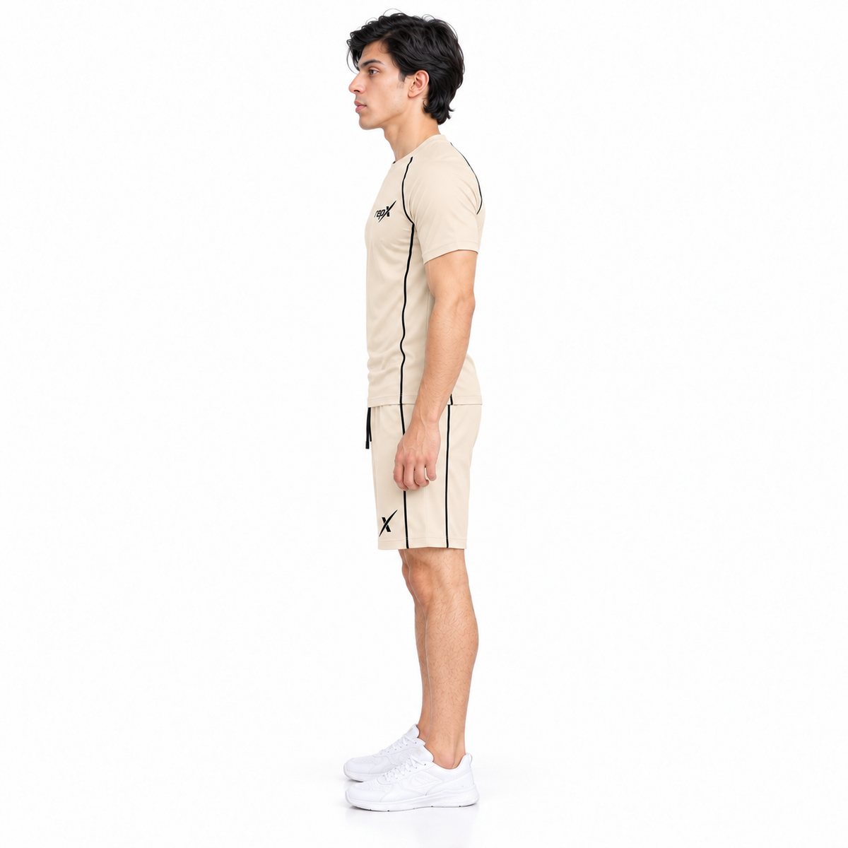 Repx Casual Performance Tee & Shorts Set -Beige