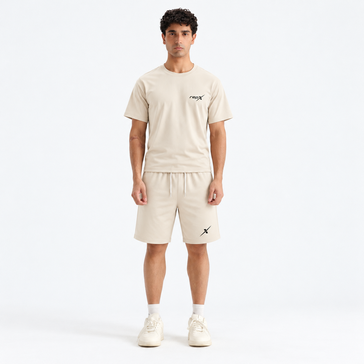 Repx Elite Tee & Shorts Set - Beige