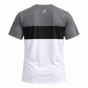 RepX Active Tee – Grey, Black & White Color Block