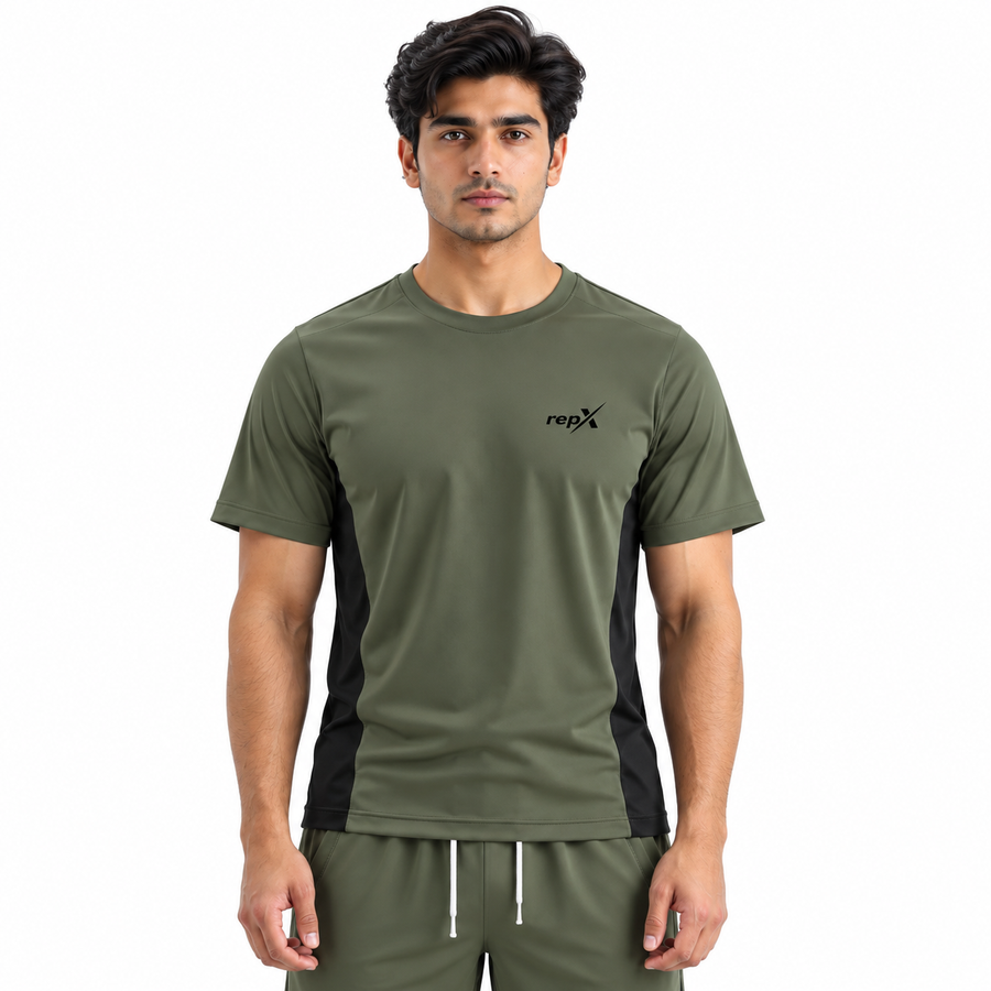 Repx Elite Panel Tee - Olive Green