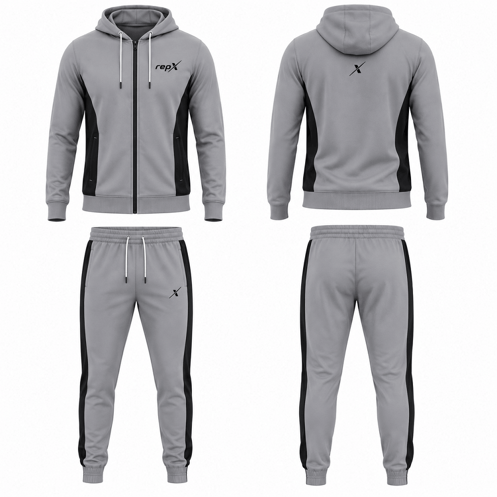 repX Grey Premium Panelled Tracksuit, image 2 of 2