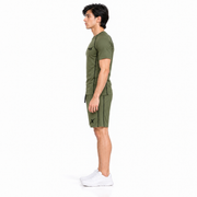 Repx Casual Performance Tee & Shorts Set - Olive Green