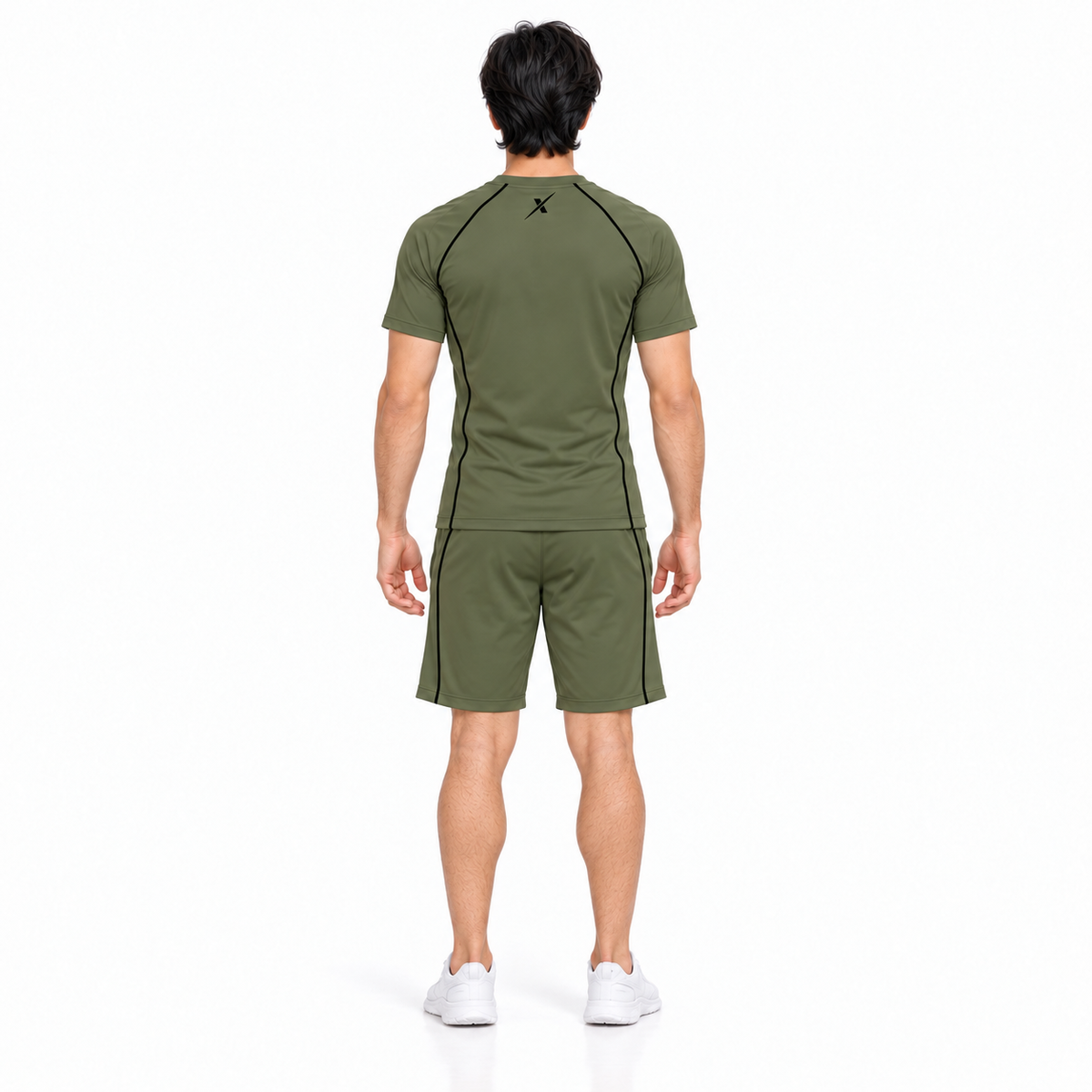 Repx Casual Performance Tee & Shorts Set - Olive Green