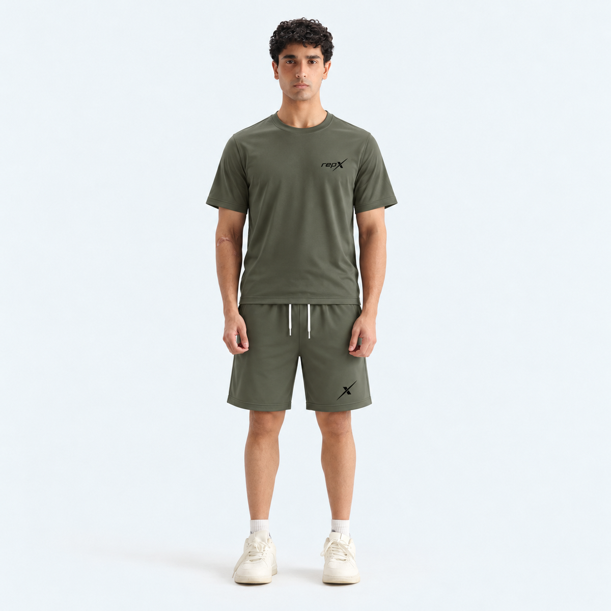 Repx Elite Tee & Shorts Set - Olive Green