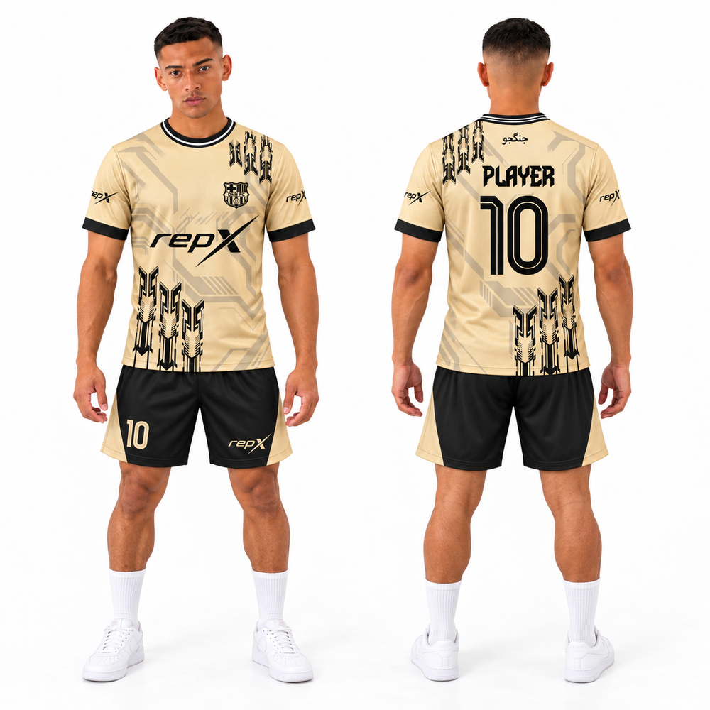 repX Beige and Black Elite Football Kit, image 2 of 3