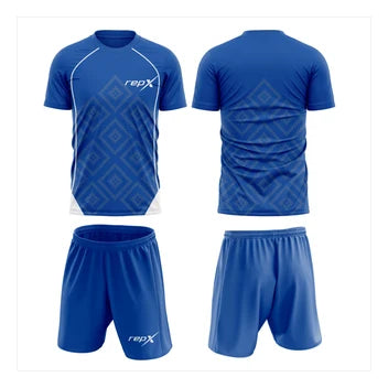 RepX Royal Blue Football Kit | Premium Team Football Jersey & Shorts