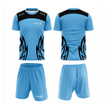 RepX Sky Blue & Black Football Kit | Premium Team Football Jersey & Shorts