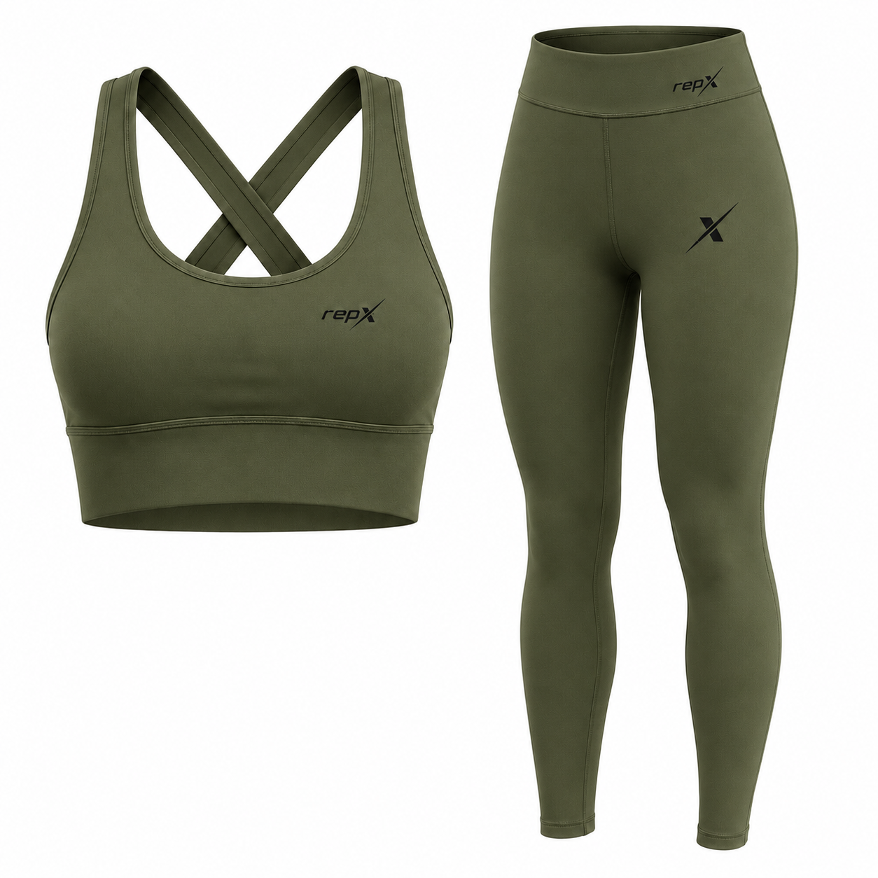 Cross-Back Bra + High-Waisted Leggings
