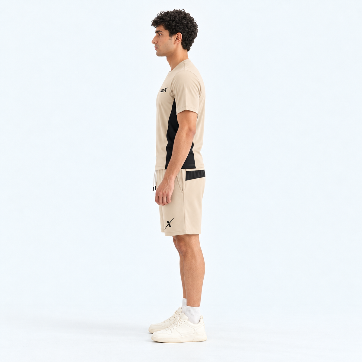Repx Elite Panel Tee & Shorts Set - Beige