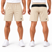 repX Beige Elite Panel Shorts, image 1 of 2
