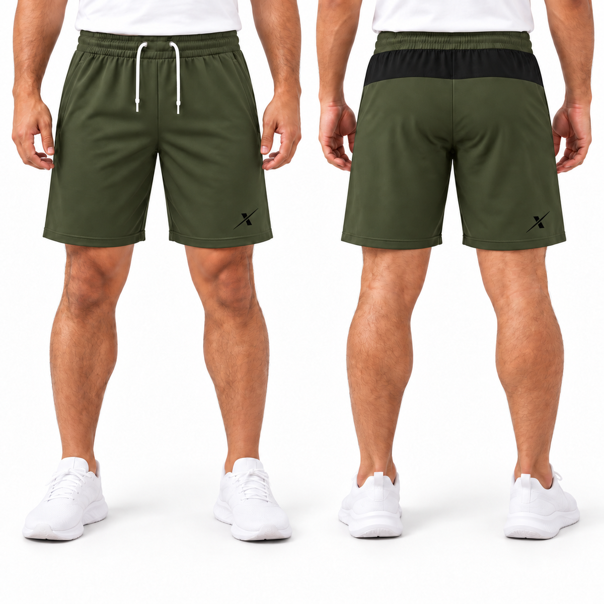 repX Olive Green Elite Panel Shorts, image 1 of 2