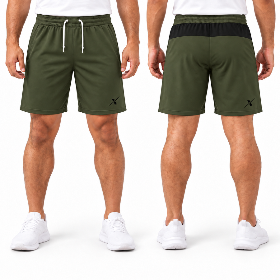 repX Olive Green Elite Panel Shorts, image 1 of 2