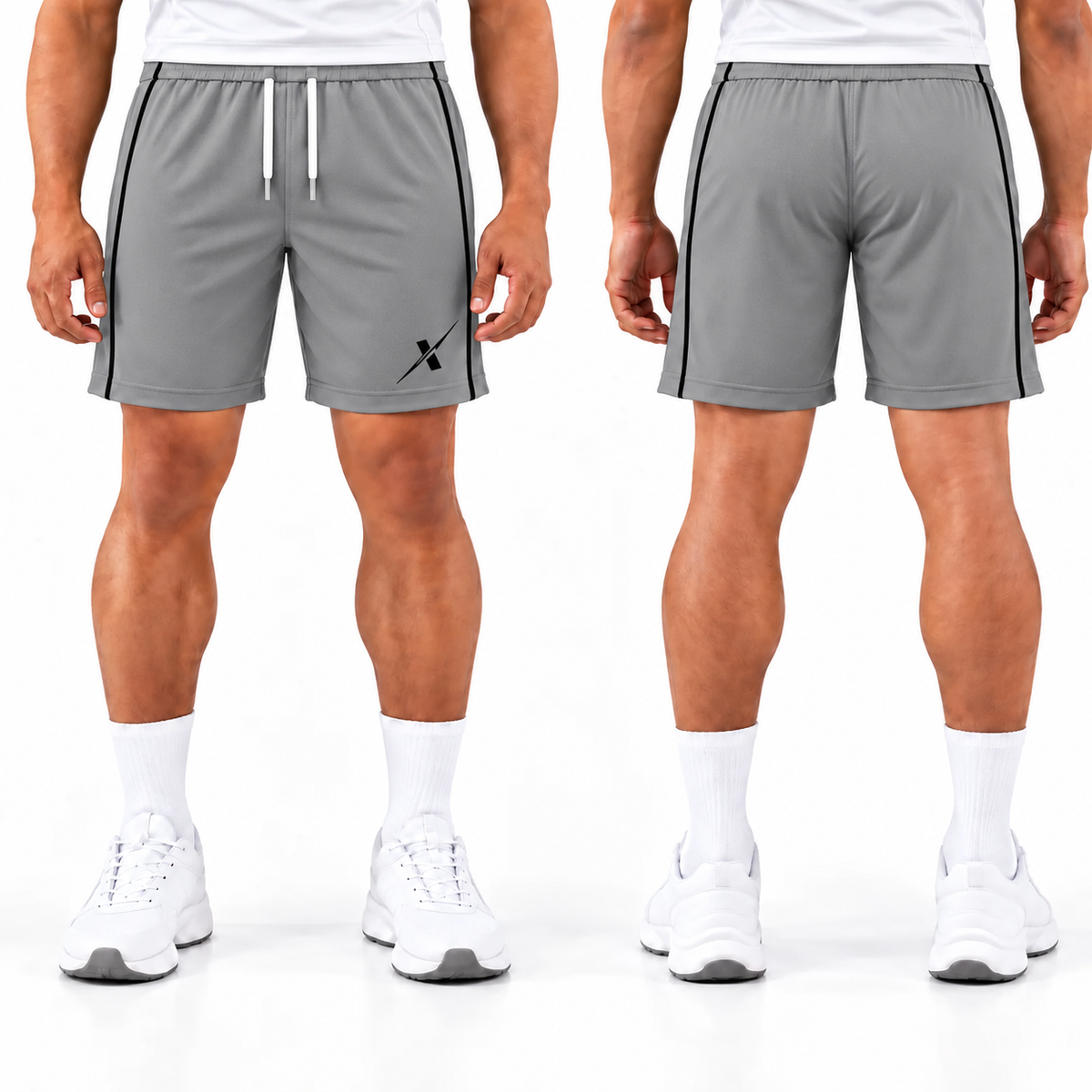 repX Grey Casual Performance Shorts