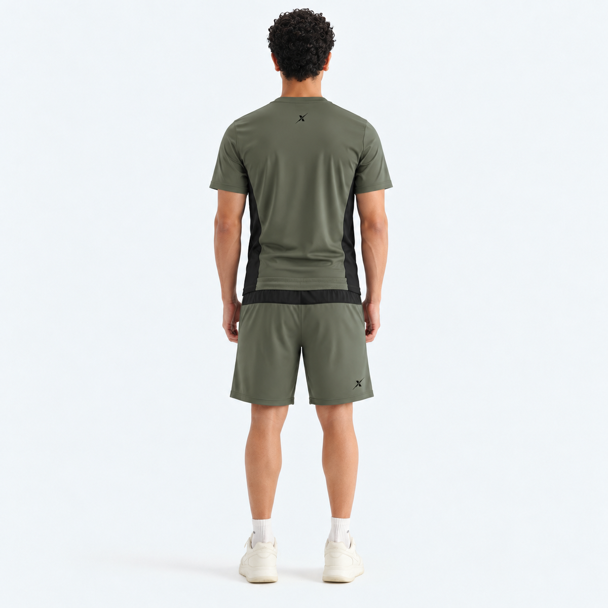 Repx Elite Panel Tee & Shorts Set - Olive Green